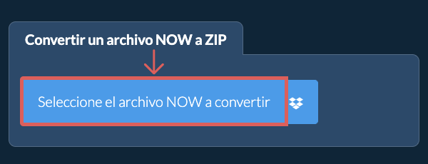 Convertir un archivo NOW a ZIP