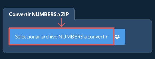Convertir NUMBERS a ZIP