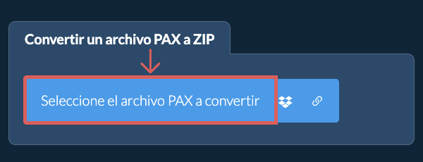 Convertir un archivo PAX a ZIP