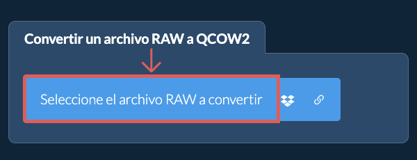 Convertir un archivo RAW a QCOW2