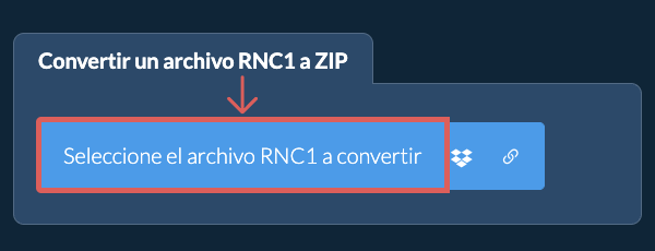 Convertir un archivo RNC1 a ZIP