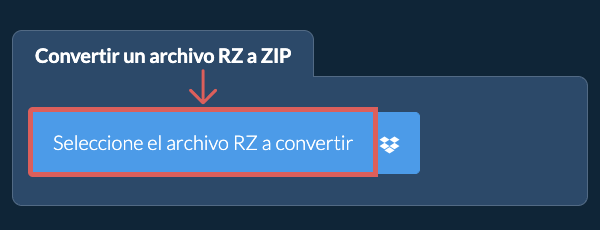 Convertir un archivo RZ a ZIP