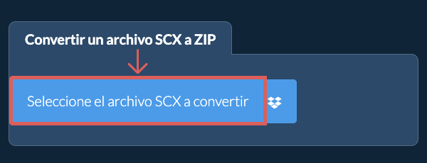 Convertir un archivo SCX a ZIP
