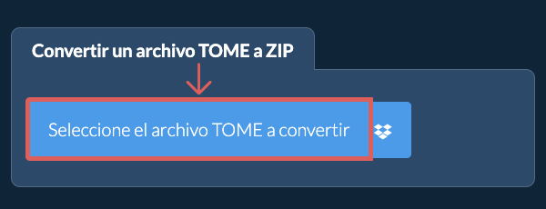 Convertir un archivo TOME a ZIP
