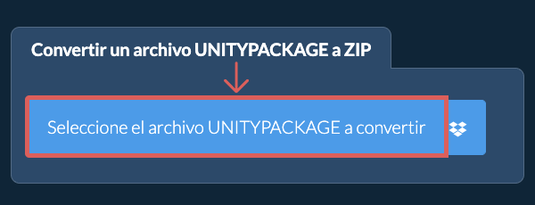 Convertir un archivo UNITYPACKAGE a ZIP