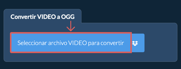 Convertir VIDEO a OGG