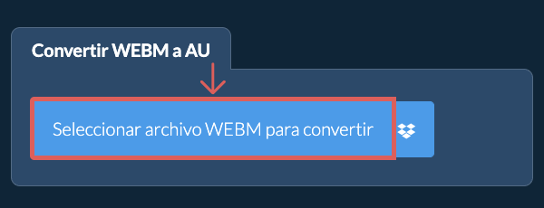 Convertir WEBM a AU