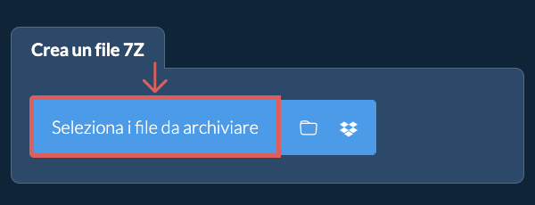 1. Crea un file 7Z