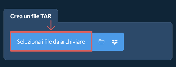 1. Crea un file TAR