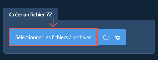 1. Créer un fichier 7Z