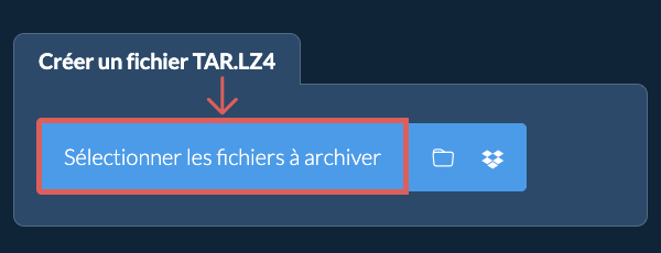 1. Créer un fichier TAR.LZ4