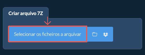1. Criar arquivo 7Z