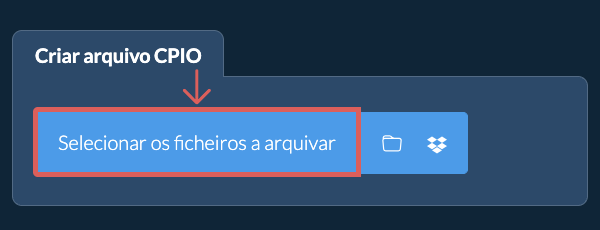 1. Criar arquivo CPIO