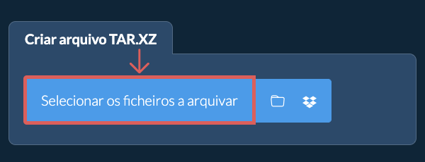 1. Criar arquivo TAR.XZ