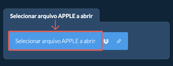 Selecionar arquivo APPLE a abrir