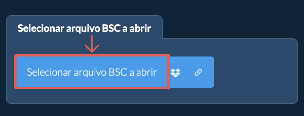 Selecionar arquivo BSC a abrir
