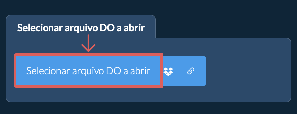 Selecionar arquivo DO a abrir