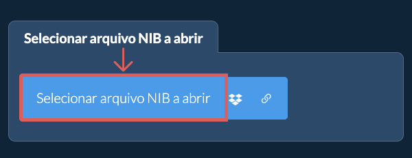 Selecionar arquivo NIB a abrir