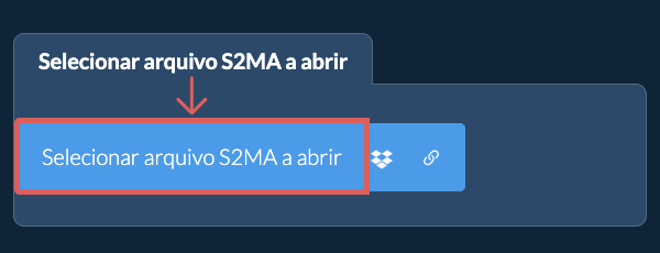 Selecionar arquivo S2MA a abrir