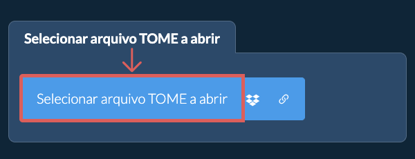 Selecionar arquivo TOME a abrir