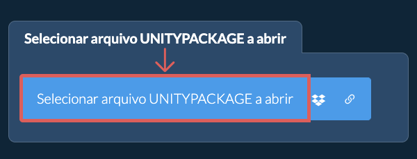 Selecionar arquivo UNITYPACKAGE a abrir