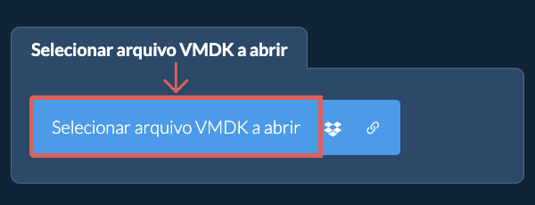 Selecionar arquivo VMDK a abrir