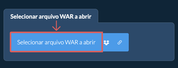 Selecionar arquivo WAR a abrir