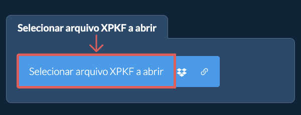 Selecionar arquivo XPKF a abrir