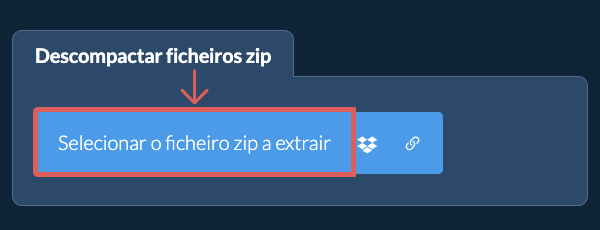 Descompactar ficheiros zip