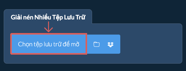 Giải nén Nhiều Tệp Lưu Trữ