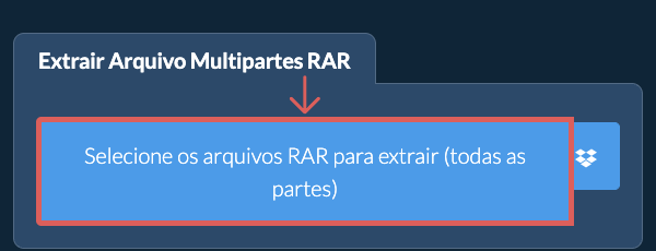 Selecionar arquivo RAR a abrir
