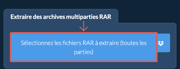 Ouvrir le fichier RAR