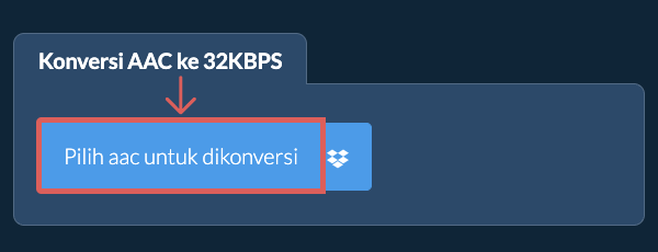 Konversi aac ke 32kbps