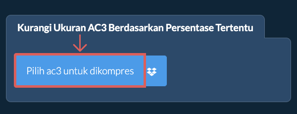 Kurangi Ukuran ac3 Sebesar persentase tertentu