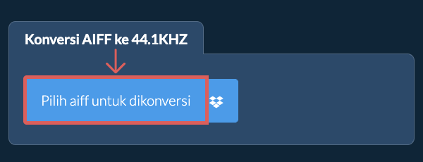 Pilih aiff untuk dikonversi