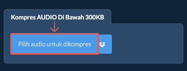 Kompres audio Di Bawah 300KB