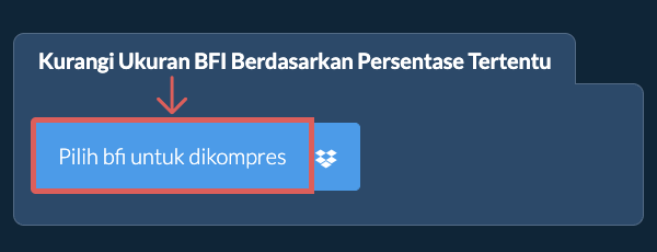 Kurangi Ukuran bfi Sebesar persentase tertentu