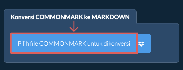 Konversi COMMONMARK ke MARKDOWN