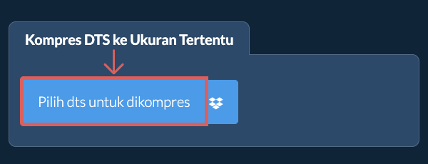 Kompres dts Di Bawah ukuran tertentu