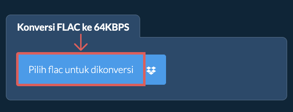Konversi flac ke 64kbps