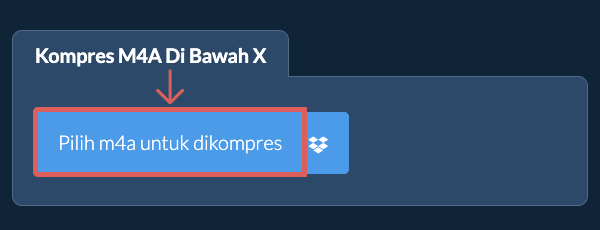 Kompres m4a Di Bawah X