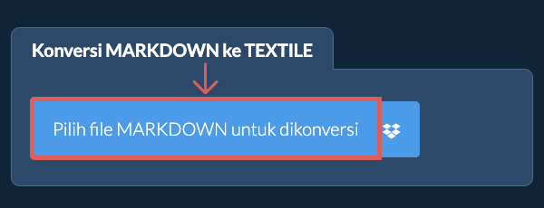 Konversi MARKDOWN ke TEXTILE