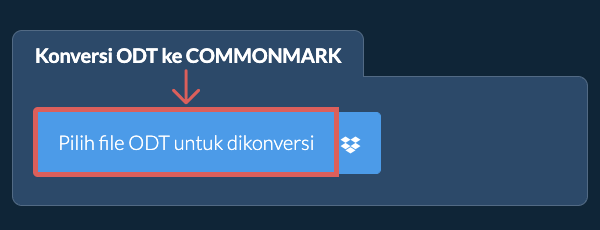 Konversi ODT ke COMMONMARK