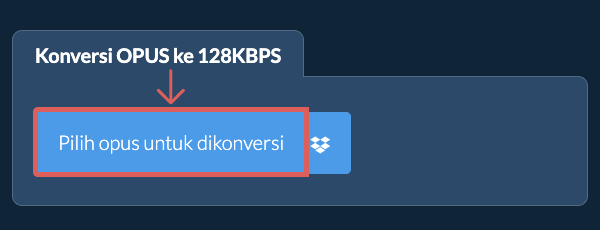 Konversi opus ke 128kbps