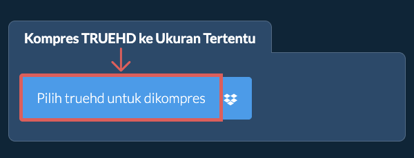 Kompres truehd Di Bawah ukuran tertentu