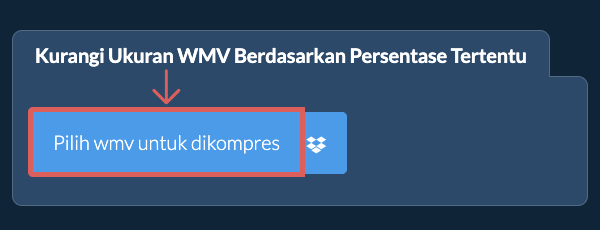 Kurangi Ukuran wmv Sebesar persentase tertentu