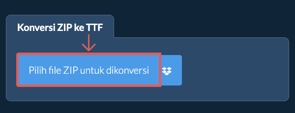 Konversi ZIP ke TTF