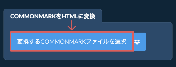 COMMONMARKをHTMLに変換