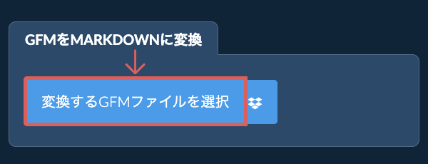GFMをMARKDOWNに変換