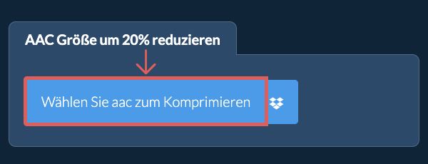 aac Größe um 20% reduzieren